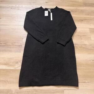Caslon Sweater Dress Black Long Sleeve Knit Women's XL Cozy NWT